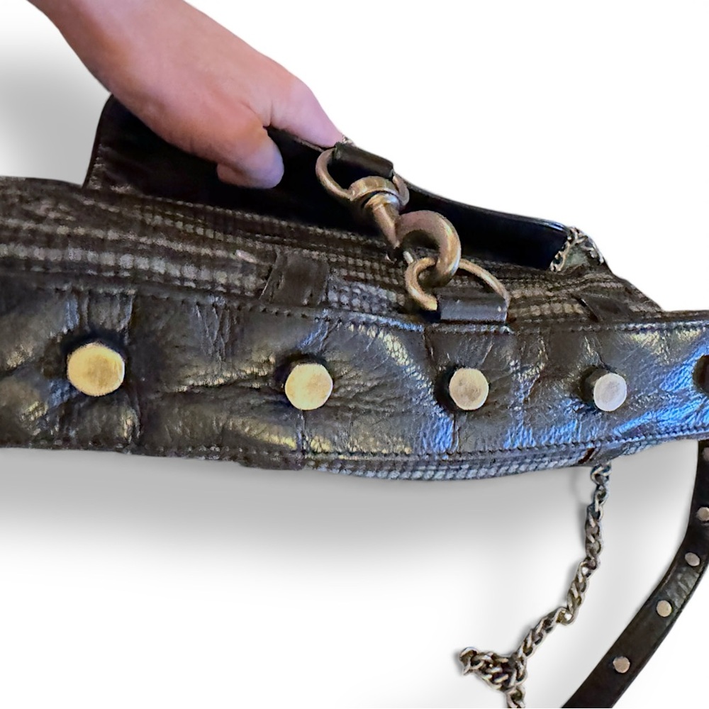 Rebecca Minkoff Mac Bombe Black Grey Tweed Crossbody Shoulder Bag / Clutch - Picture 10 of 10